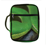 Trimeresurus Albolabris Snake Print Front Pocket Bible Bag