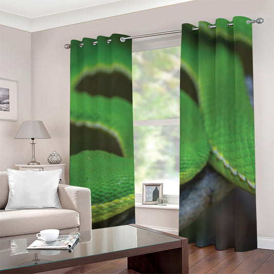 Trimeresurus Albolabris Snake Print Grommet Curtains