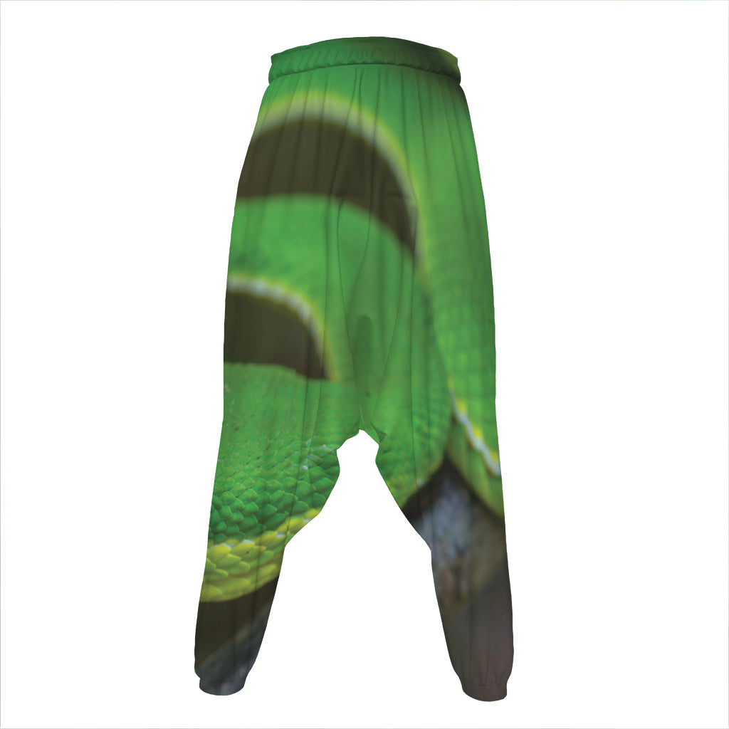 Trimeresurus Albolabris Snake Print Hammer Pants