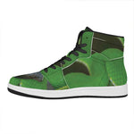 Trimeresurus Albolabris Snake Print High Top Leather Sneakers