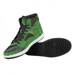 Trimeresurus Albolabris Snake Print High Top Leather Sneakers