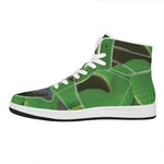 Trimeresurus Albolabris Snake Print High Top Leather Sneakers