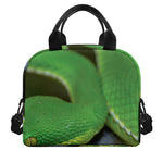 Trimeresurus Albolabris Snake Print Insulated Lunch Bag