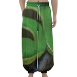 Trimeresurus Albolabris Snake Print Lantern Pants