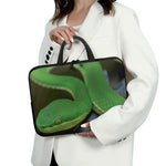 Trimeresurus Albolabris Snake Print Laptop Sleeve With Handle