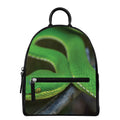 Trimeresurus Albolabris Snake Print Leather Backpack