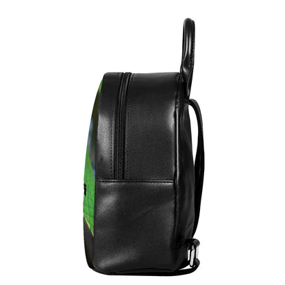 Trimeresurus Albolabris Snake Print Leather Backpack