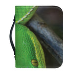 Trimeresurus Albolabris Snake Print Leather Bible Cover
