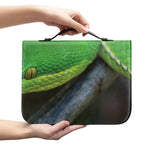 Trimeresurus Albolabris Snake Print Leather Bible Cover