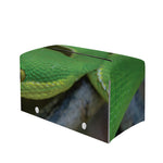Trimeresurus Albolabris Snake Print Leather Tissue Box Cover