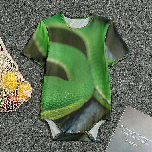 Trimeresurus Albolabris Snake Print Men's Bodysuit