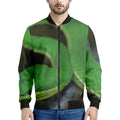 Trimeresurus Albolabris Snake Print Men's Bomber Jacket