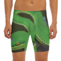 Trimeresurus Albolabris Snake Print Men's Long Boxer Briefs
