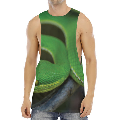 Trimeresurus Albolabris Snake Print Men's Muscle Tank Top
