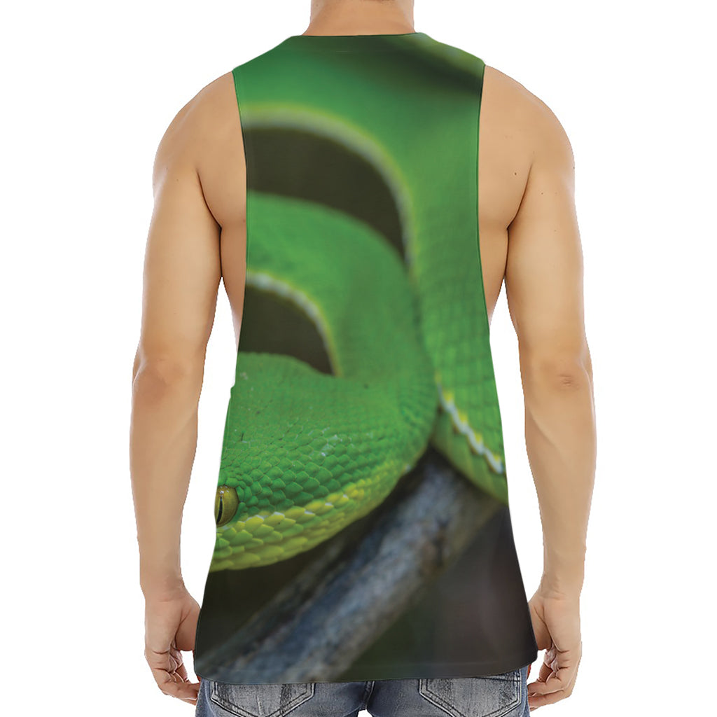 Trimeresurus Albolabris Snake Print Men's Muscle Tank Top