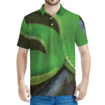 Trimeresurus Albolabris Snake Print Men's Polo Shirt