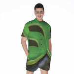 Trimeresurus Albolabris Snake Print Men's Rompers