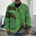 Trimeresurus Albolabris Snake Print Men's Shirt Jacket