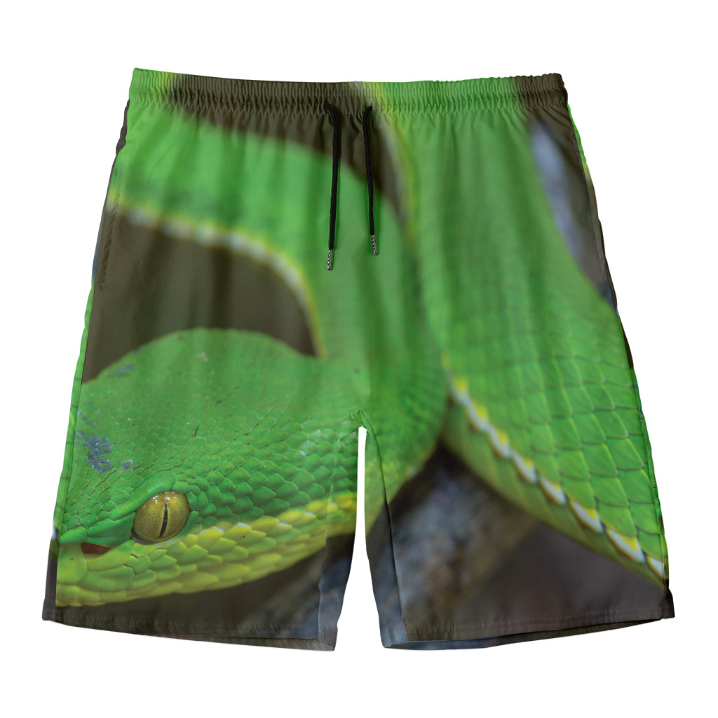 Trimeresurus Albolabris Snake Print Men's Swim Trunks