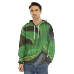 Trimeresurus Albolabris Snake Print Men's Velvet Pullover Hoodie