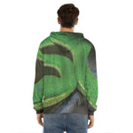 Trimeresurus Albolabris Snake Print Men's Velvet Pullover Hoodie