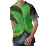 Trimeresurus Albolabris Snake Print Men's Velvet T-Shirt