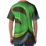 Trimeresurus Albolabris Snake Print Men's Velvet T-Shirt