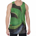 Trimeresurus Albolabris Snake Print Men's Velvet Tank Top