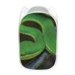 Trimeresurus Albolabris Snake Print Mesh Laundry Hamper