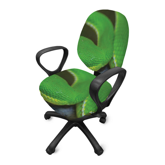 Trimeresurus Albolabris Snake Print Office Chair Cover