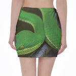 Trimeresurus Albolabris Snake Print Pencil Mini Skirt