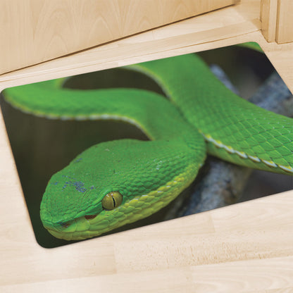 Trimeresurus Albolabris Snake Print Polyester Doormat