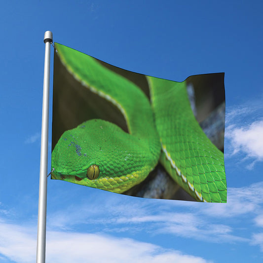 Trimeresurus Albolabris Snake Print Polyester Flag