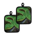 Trimeresurus Albolabris Snake Print Pot Holders
