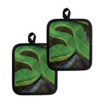 Trimeresurus Albolabris Snake Print Pot Holders
