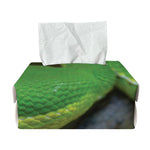 Trimeresurus Albolabris Snake Print Rectangle Tissue Box Cover