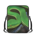 Trimeresurus Albolabris Snake Print Rectangular Crossbody Bag