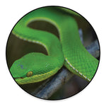 Trimeresurus Albolabris Snake Print Round Floor Mat