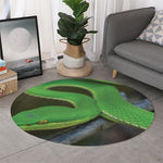 Trimeresurus Albolabris Snake Print Round Rug