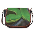 Trimeresurus Albolabris Snake Print Saddle Bag