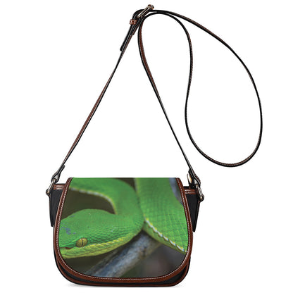 Trimeresurus Albolabris Snake Print Saddle Bag