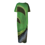 Trimeresurus Albolabris Snake Print Short Sleeve Long Nightdress