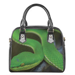 Trimeresurus Albolabris Snake Print Shoulder Handbag