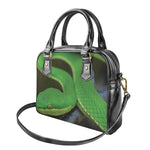 Trimeresurus Albolabris Snake Print Shoulder Handbag