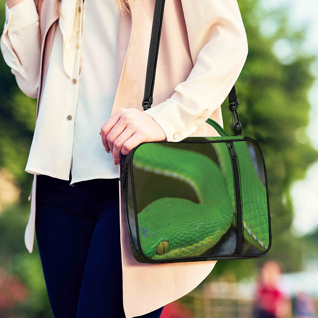 Trimeresurus Albolabris Snake Print Shoulder Strap Bible Bag
