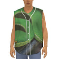 Trimeresurus Albolabris Snake Print Sleeveless Baseball Jersey