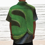 Trimeresurus Albolabris Snake Print Textured Short Sleeve Shirt