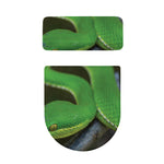 Trimeresurus Albolabris Snake Print Toilet Lid And Tank Cover Set