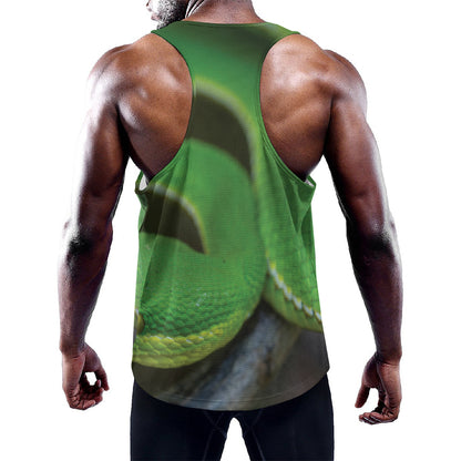Trimeresurus Albolabris Snake Print Training Tank Top