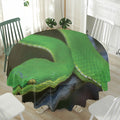 Trimeresurus Albolabris Snake Print Waterproof Round Tablecloth